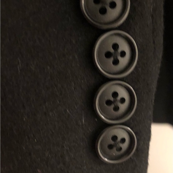 Men’s Joseph A Bank Topcoat Black Gently Used may be Twill Wool - Picture 3 of 8